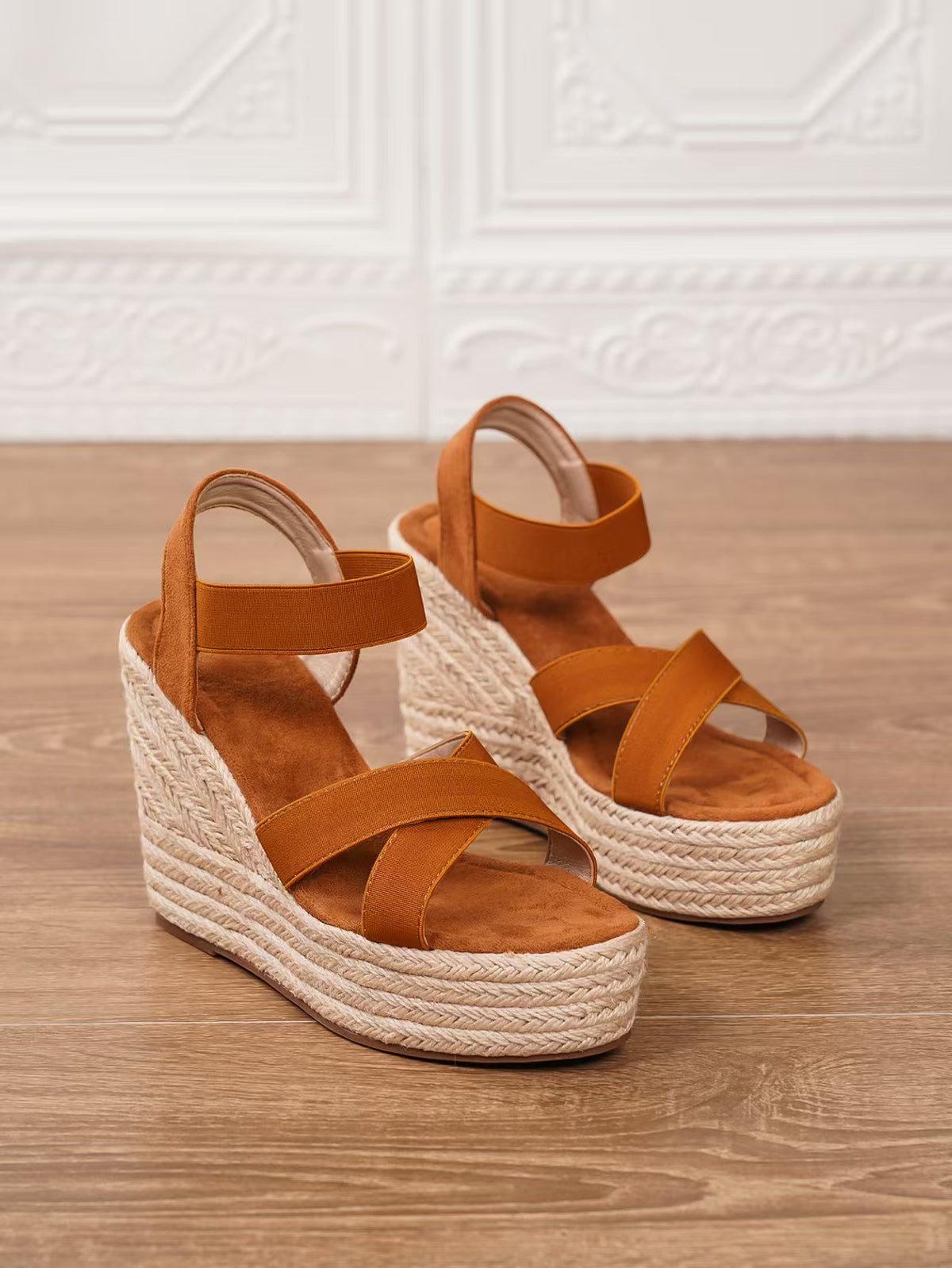 T588-1195  Sandals with Thick Bottom Slope and Women's Sandals