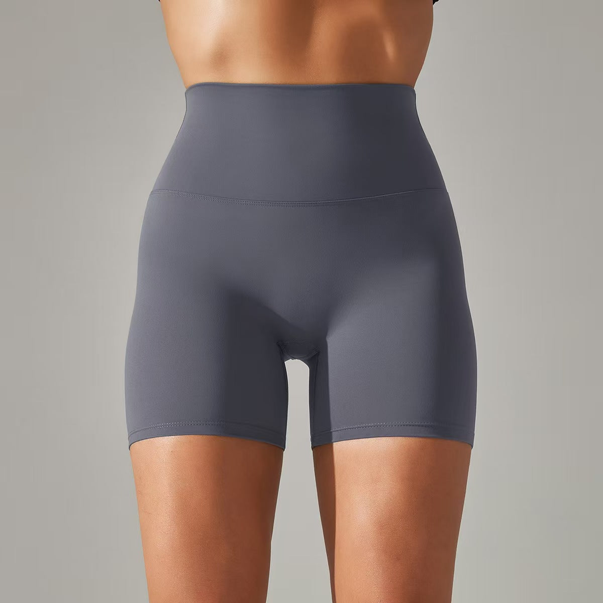 T588-131 Women's shorts, three part pants, high waist, tight fitting, elastic sports and fitness pants
