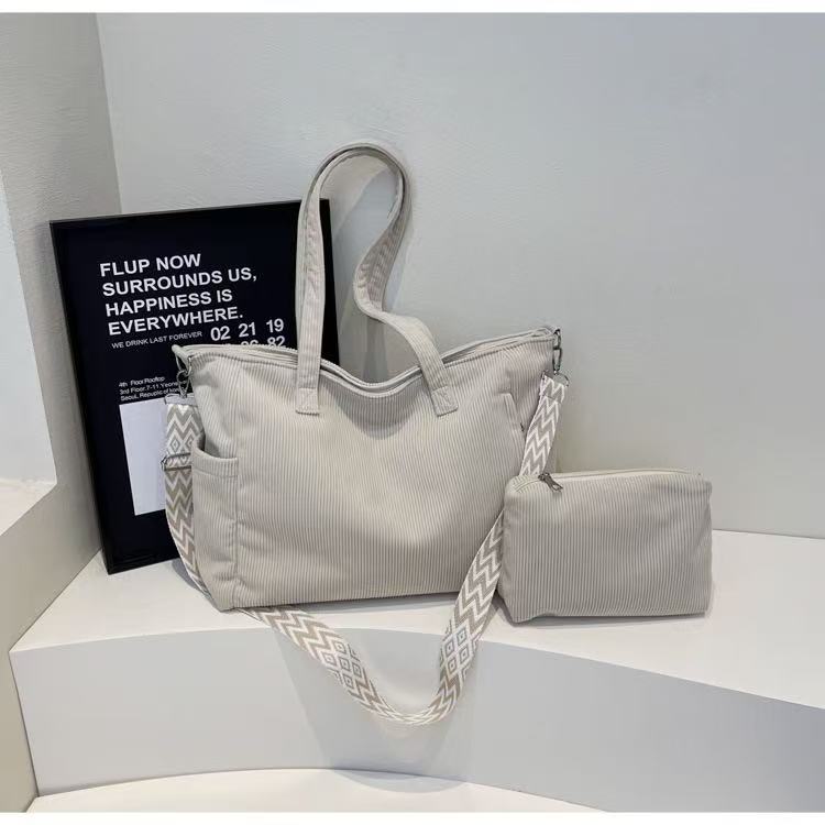 T588-859 Corduroy women's crossbody bag commuting tote bag