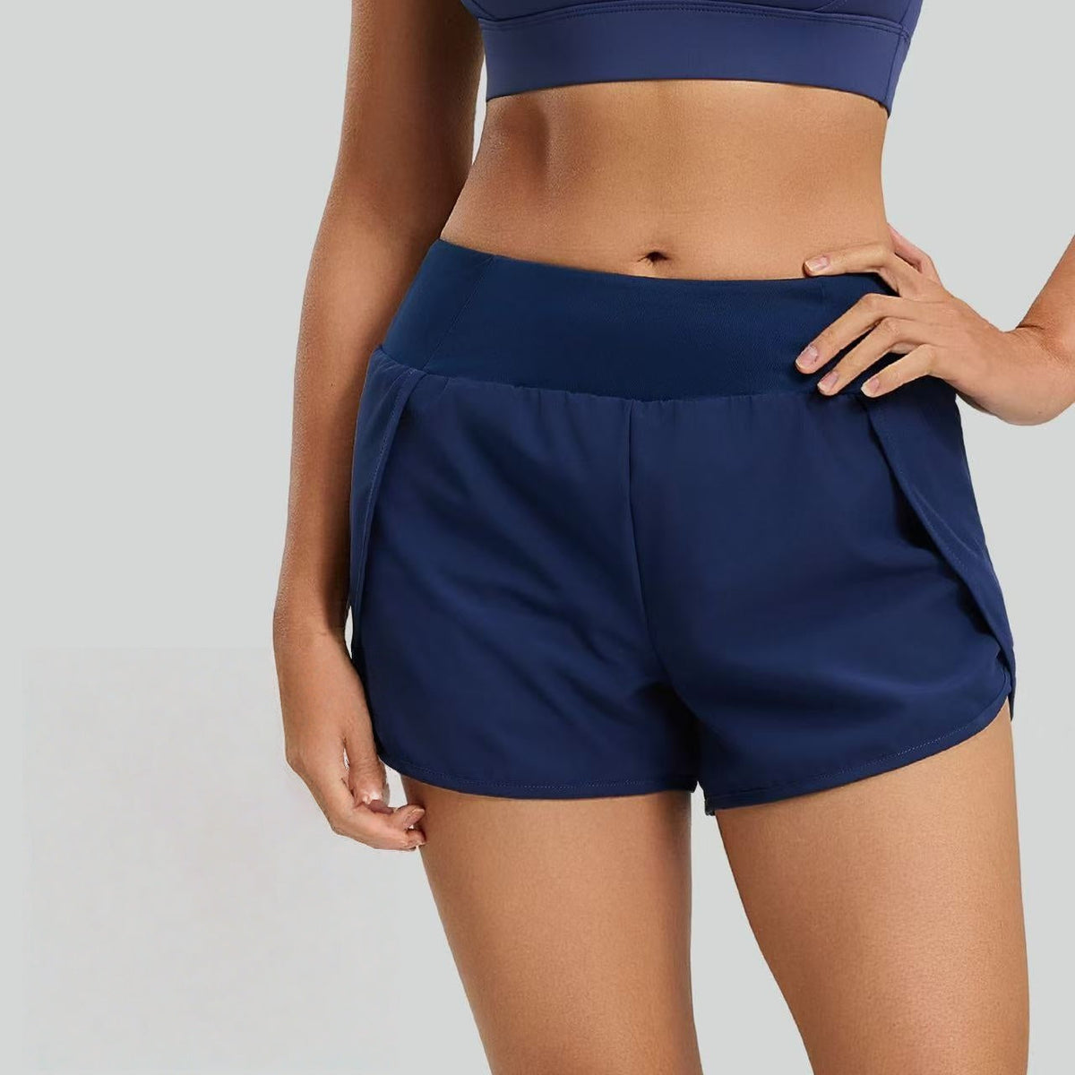 T588-1097  Sports shorts with breathable side pockets, running and fitness yoga pants