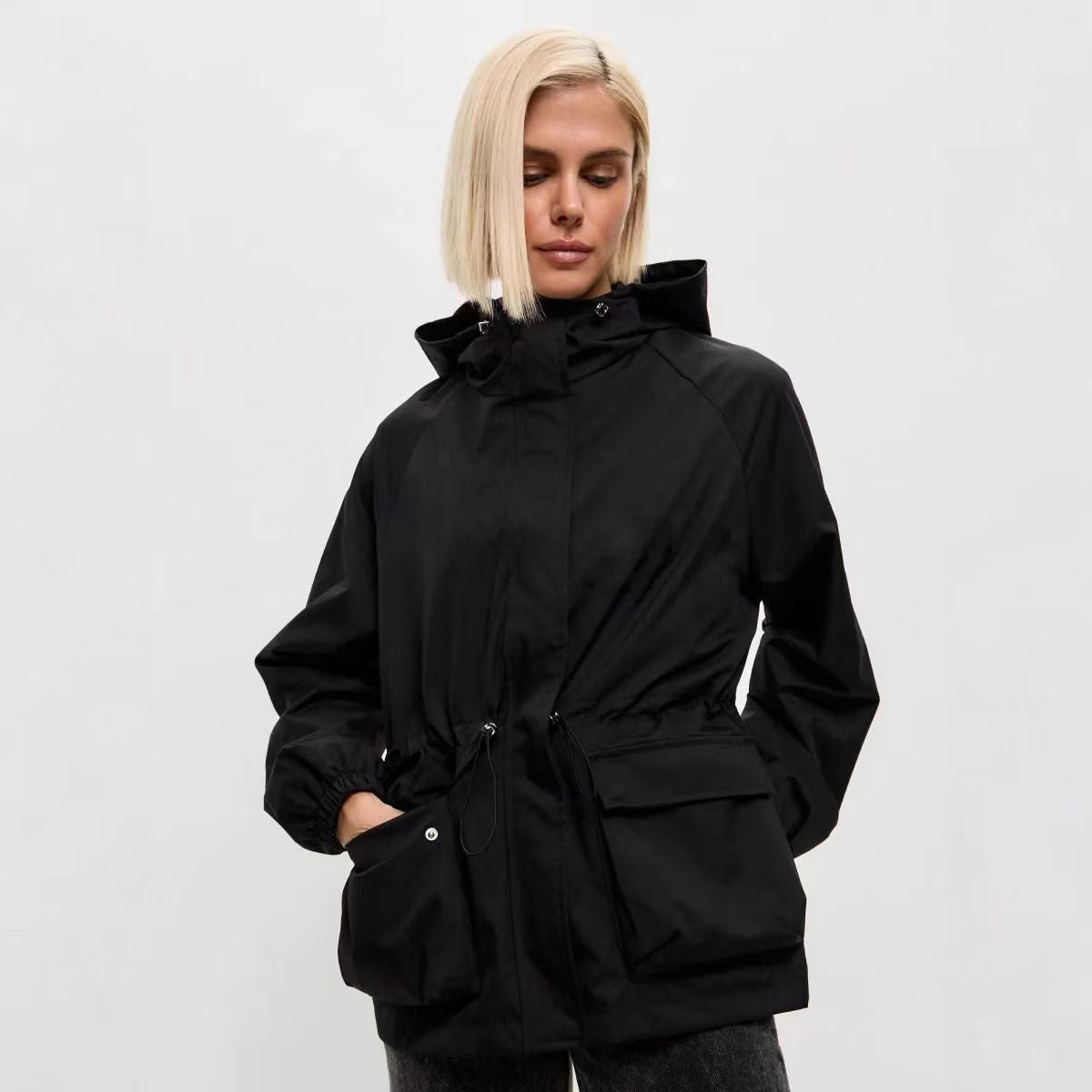 T588-771   Casual women's assault suit hooded drawstring
