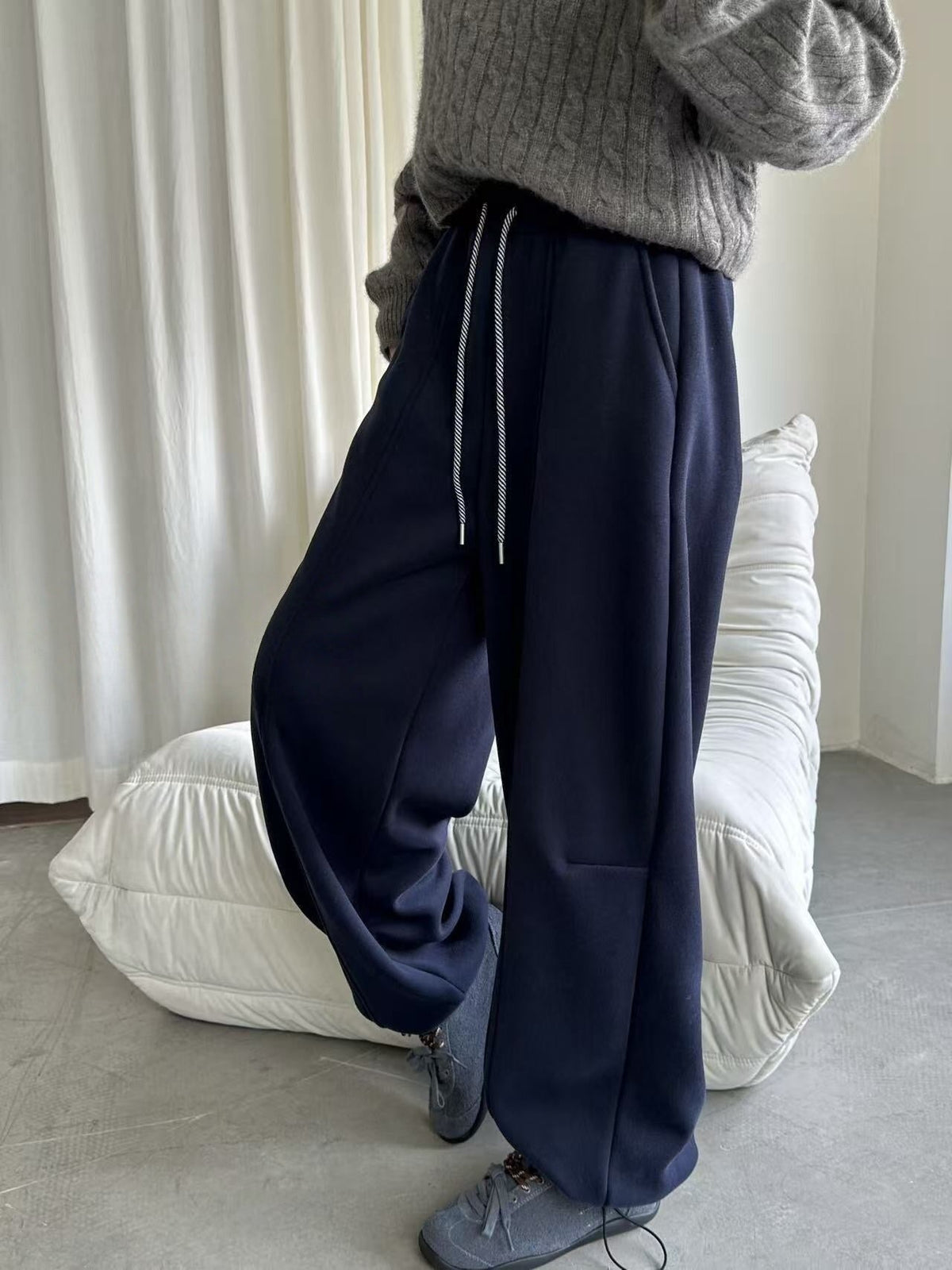 T588-631 -Casual loose wide leg pants-1688YF