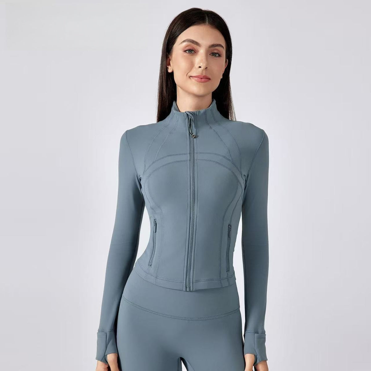 T588-1078  Yoga fitness clothing, long sleeves, slim fit, outdoor