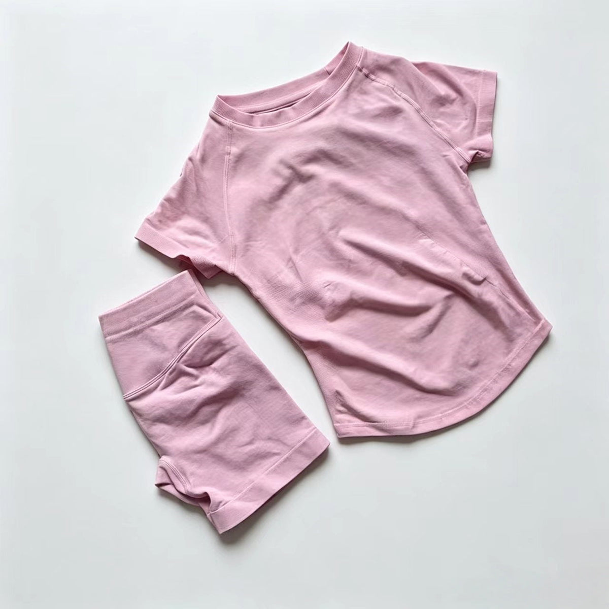 T588-1155 Breathable sports short sleeved shorts set, training exercise yoga fitness suit