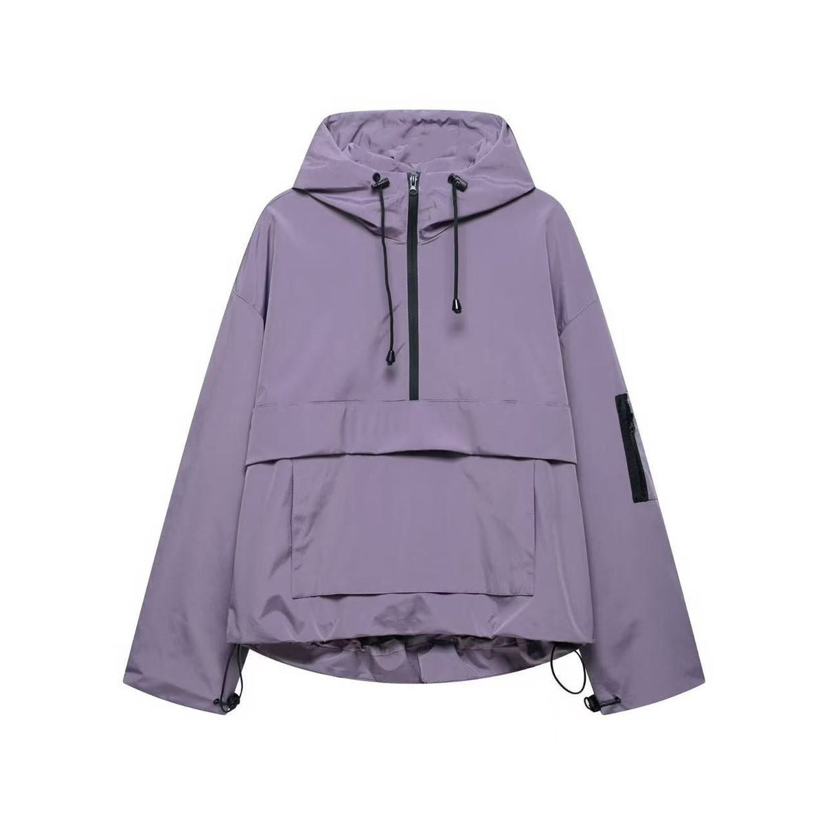 T588-928  Casual sports style semi zipper assault jacket hoodie hooded