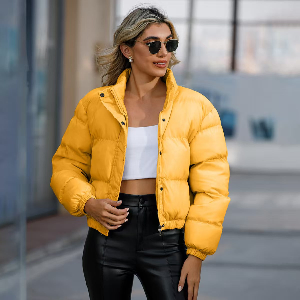 T588-709  Autumn andT588-709 winter women's short casual loose jacket   -GYYF