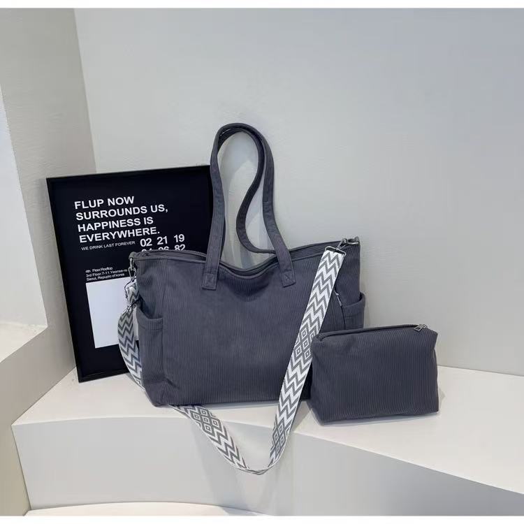 T588-859 Corduroy women's crossbody bag commuting tote bag